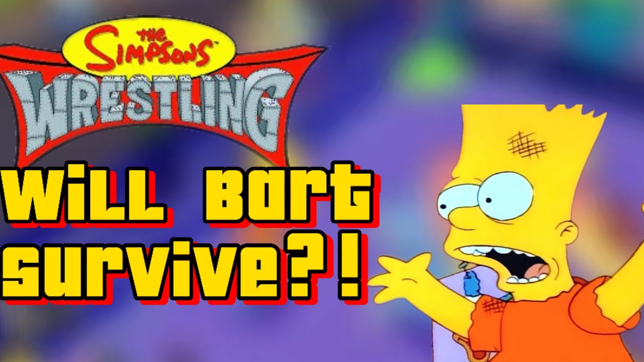 How Long Can Bart Simpson Survive in The Simpsons Wrestling Tournament? (PS1 Gameplay)