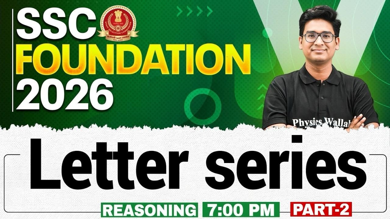 SSC Reasoning Classes 2026 | Letter Series Reasoning | Letter Series Tricks | By Jitin Sir