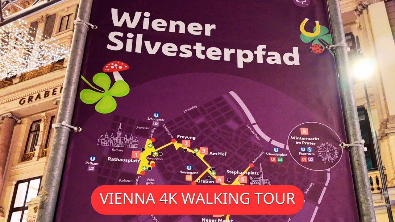 🎇🇦🇹 Silvesterpfad 2025 🐷 Vienna City Center - Virtual Tour in 4K HDR
