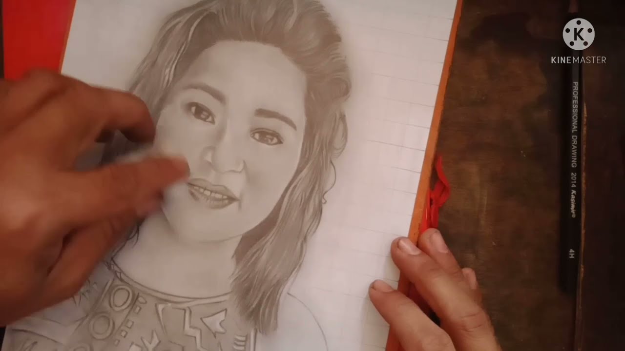 Portrait drawing of my cousin dholor