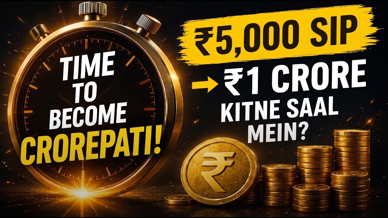 SIP Explained in Hindi | ₹5,000 SIP &rarr; ₹1 Crore! Kitne Saal Mein Banega?