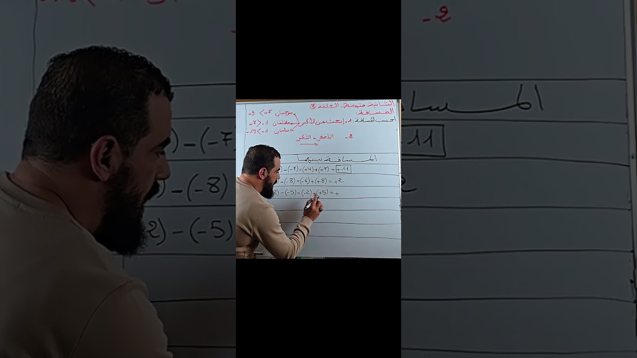 الثانية متوسط : الحلقة السابعة حساب المسافة 