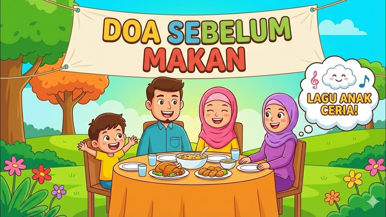 DOA SEBELUM MAKAN - LAGU ANAK CERIA ISLAMI 