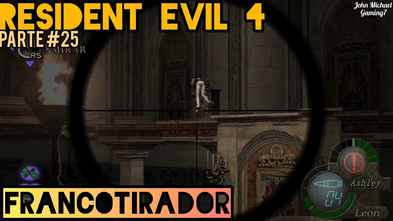 RESIDENT EVIL 4 (2005) ¡NO LA TOQUEN! protegiendo a Ashley (francotirador) parte #25