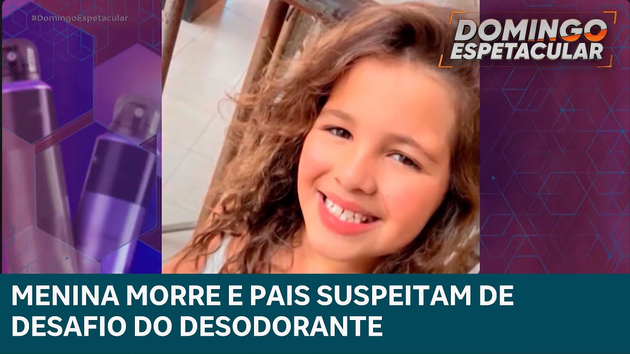 Polícia apura morte de menina após reproduzir desafio da internet | DOMINGO ESPETACULAR