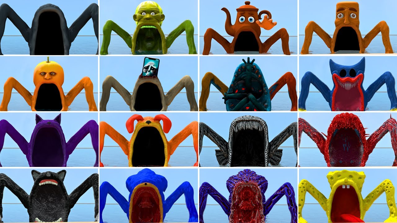 I Played DeathMatch Game With All Sea Monster Family in Garry's Mod