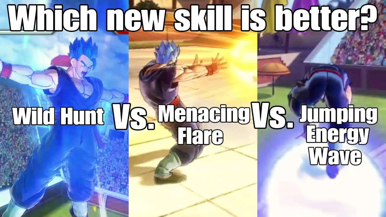 Xenoverse 2 Skill Test! Wild Hunt Vs. Menacing Flare Vs. Jumping energy wave(DLC 2 skills)