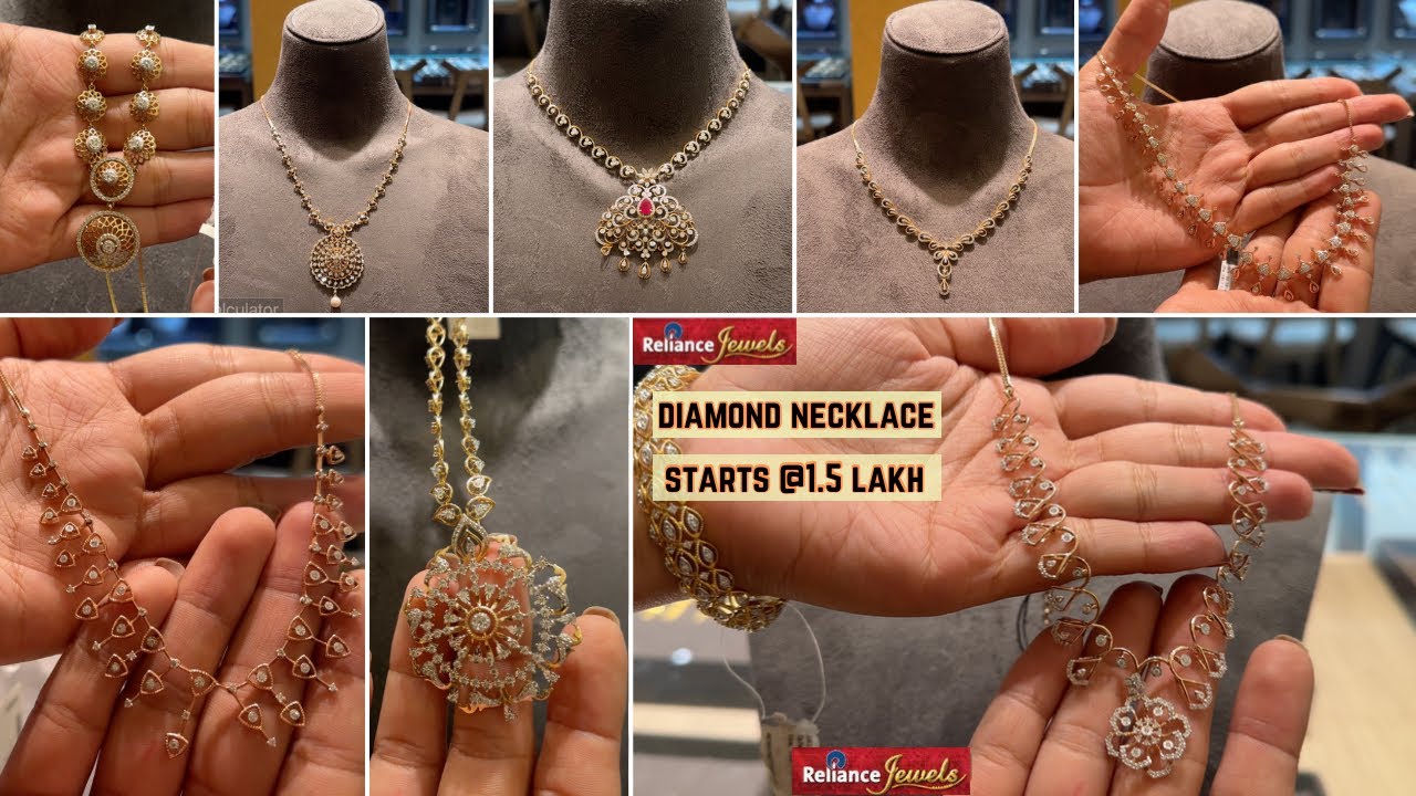 Reliance Jewels Very light weight Diamond necklace sets starts from 1.5 lakh onwards with price 💖