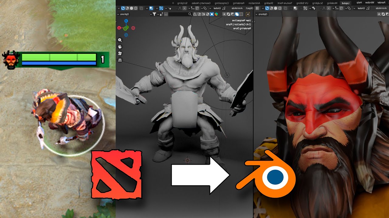КАК ПЕРЕНЕСТИ ПЕРСОНАЖА ИЗ DOTA2 В BLENDER С АНИМАЦИЯМИ. ГАЙД