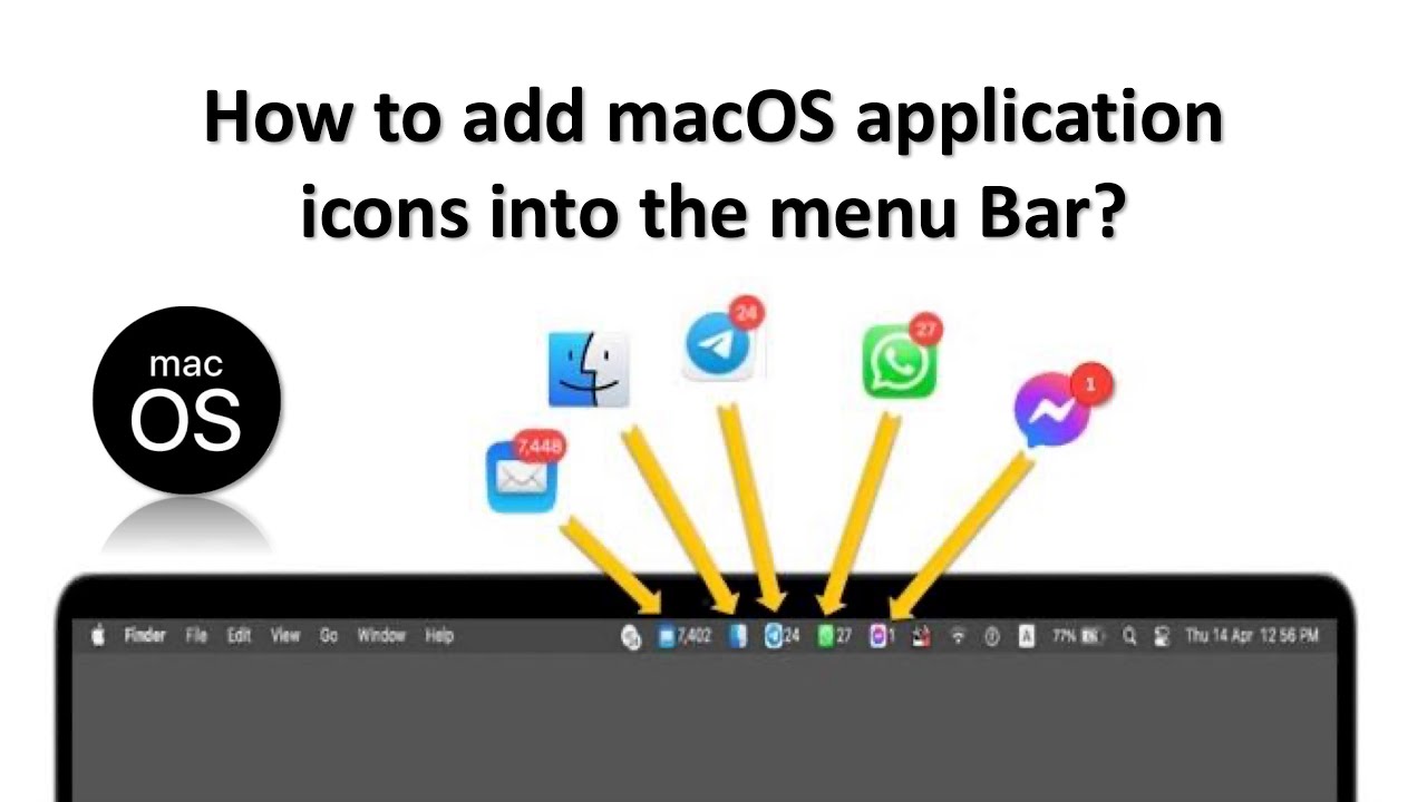 Вы можете добавить значки приложений macOS в панель меню: Как это сделать