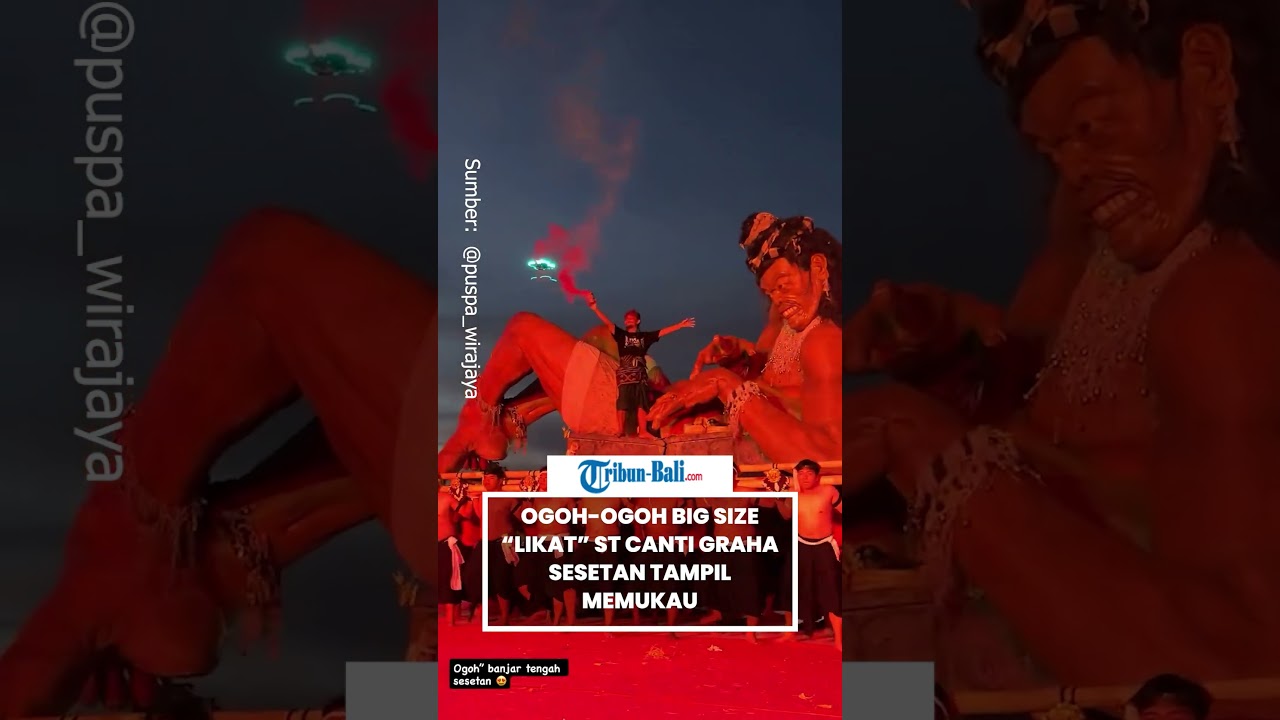 Ogoh-Ogoh Big Size “Likat” ST Canti Graha Tampil Memukau di Sesetan