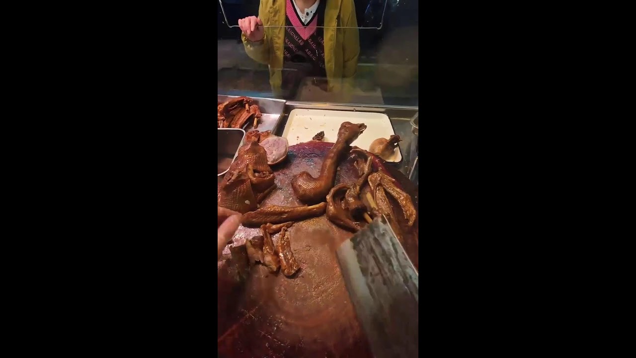 Chinese Street Food | Roast Goose Chopping & Plating | No Commentary