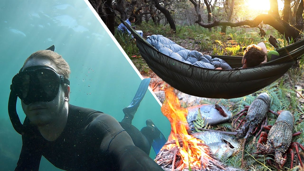 Spearfishing/ Camping CATCH & COOK || LOBSTER/ ABALONE/ FISH