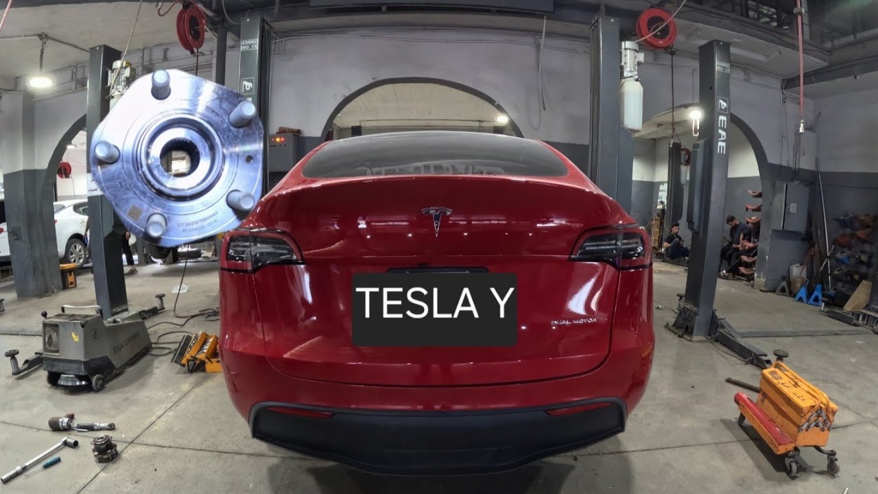 замена подшипника ступицы заднего колеса ... Tesla Y (момент затяжки)