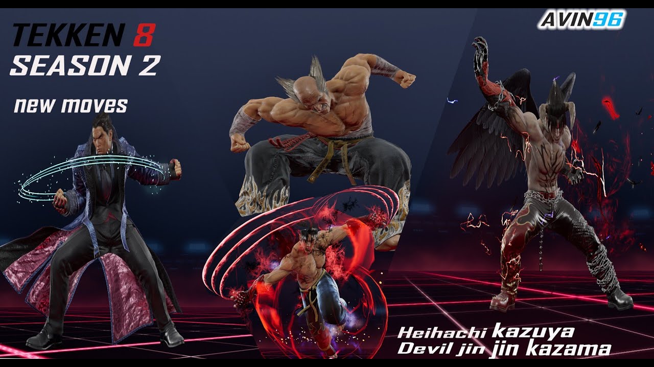 TEKKEN 8 season 2 New moves for Kazuya heihachi jin and Devil jin