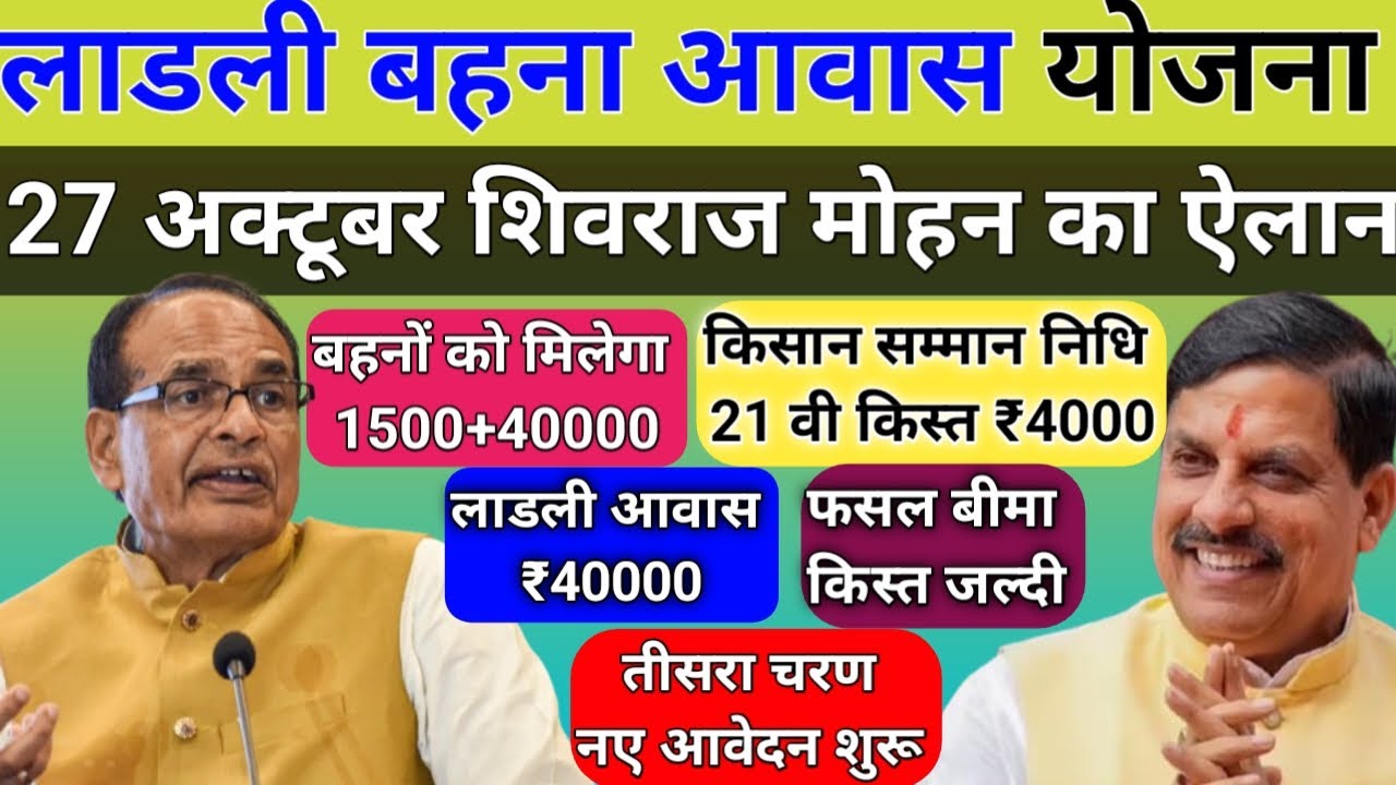 Ladli Behna Housing Scheme MP 2025 | Ladli Behna Housing Scheme Update | PM Housing MP Update Today