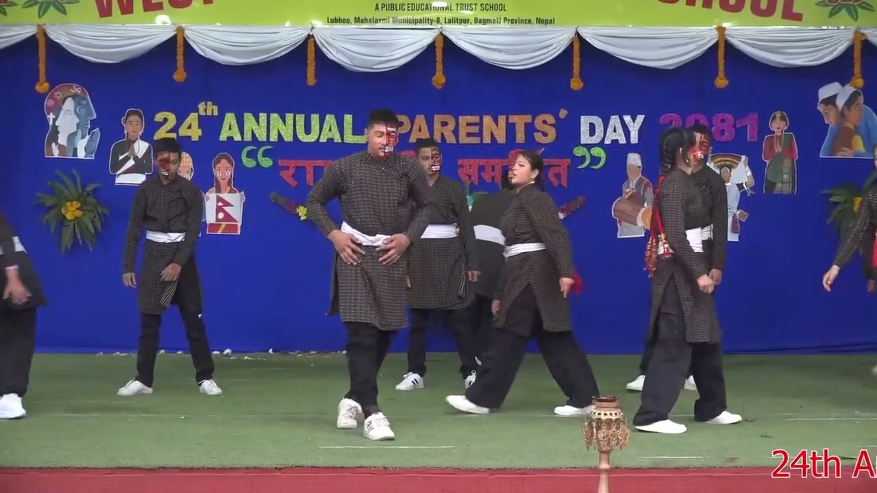 West Wing Secondary School 24th Parents' Day 2081 Class IX Man Magan dance