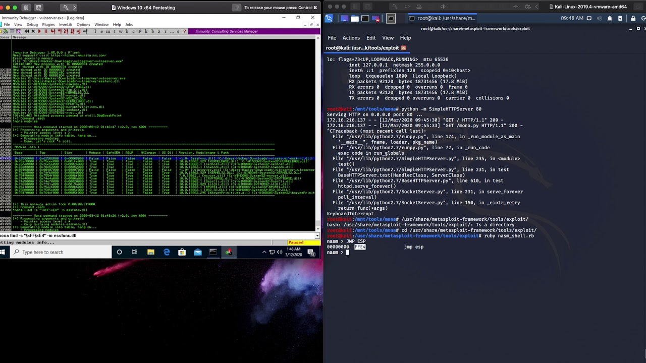 Step5 Simple BufferOverflow - Override EIP With the return address