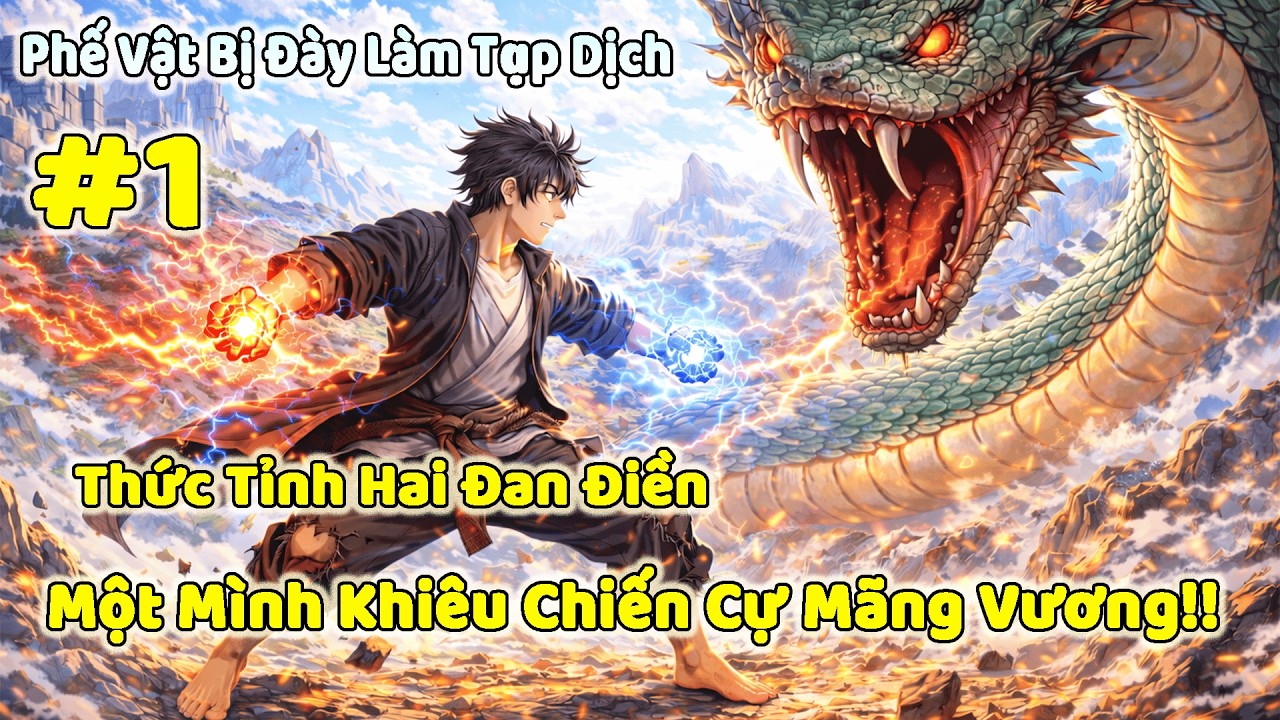 Phế Vật Bị Đày Làm Tạp Dịch – Thức Tỉnh Hai Đan Điền – Một Mình Khiêu Chiến Cự Mãng Vương!! P1