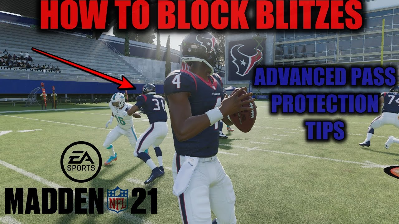 HOW TO BLOCK ALL BLITZES IN MADDEN 21! ADVANCED PASS PROTECTION TIPS TO IMPROVE YOUR OFFENSE!