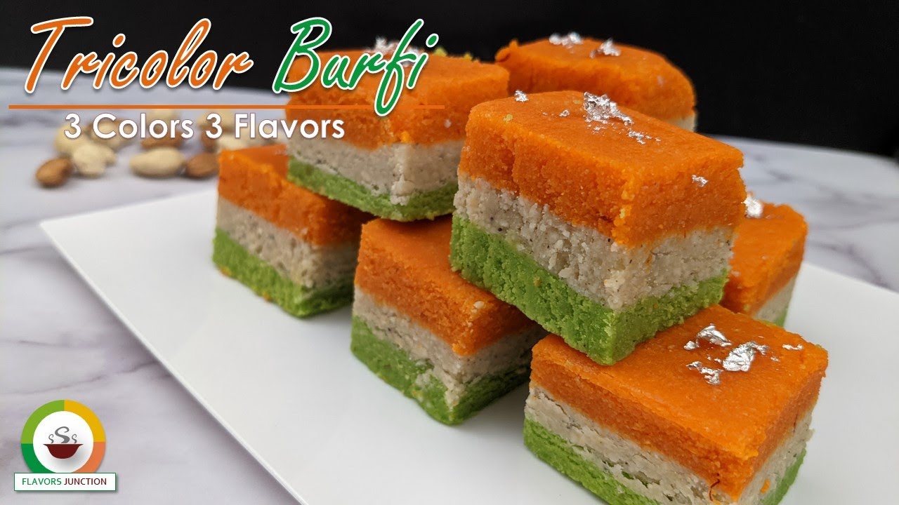 Rich and unique Tiranga burfi with 3 different flavors | तिरंगा बर्फी | Tiranga barfi