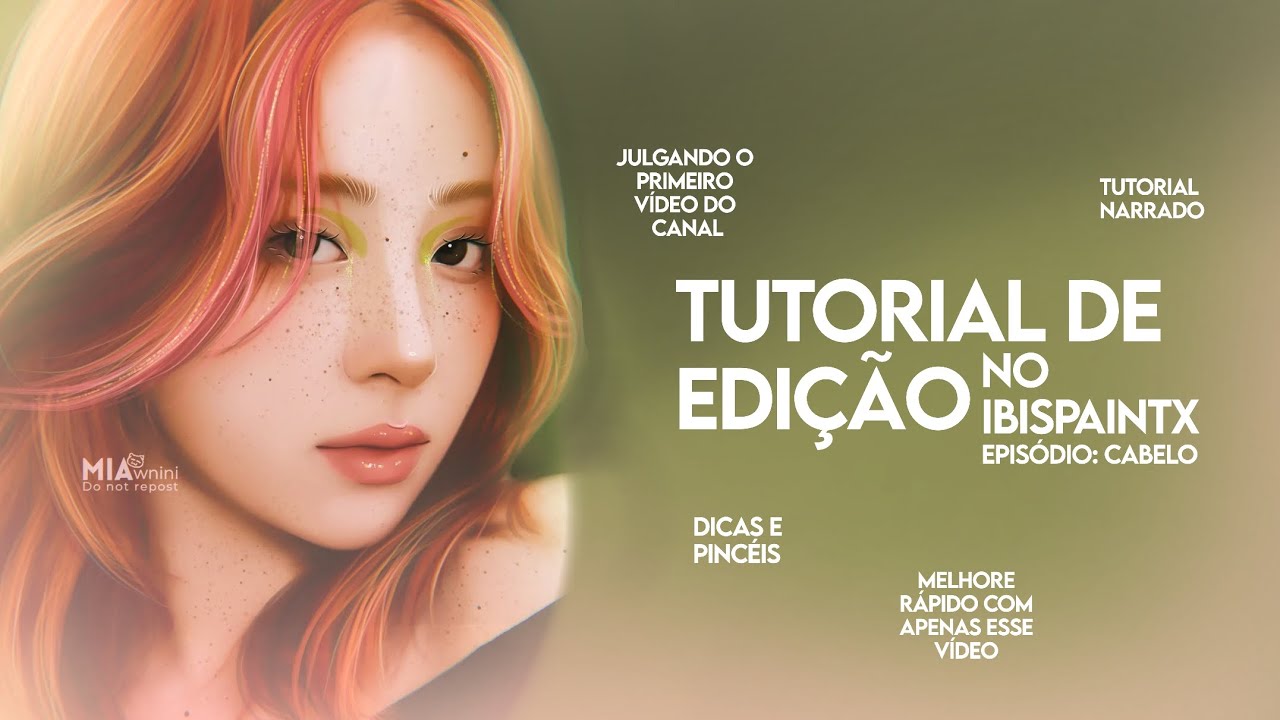 Como editar cabelo no ibispaintx | Tutorial de edição de manipulação de imagem