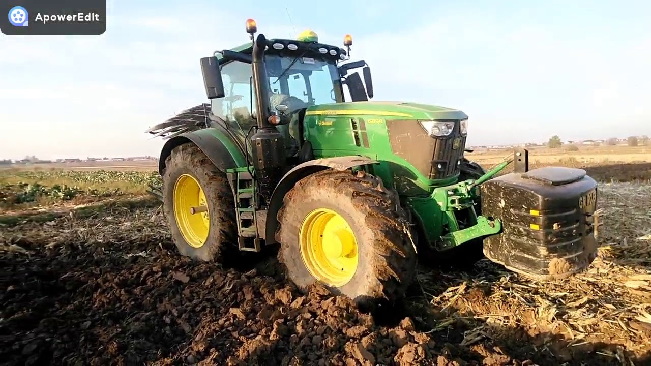 John Deere 6230r & Lemken VariOpal 9 jesienna orka kukurydzy 2019