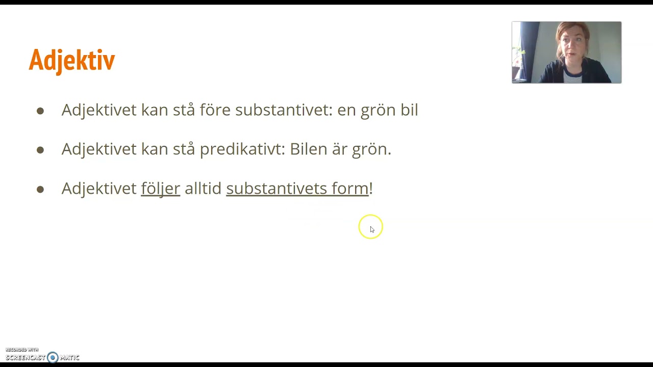 Kort grammatikrepetition