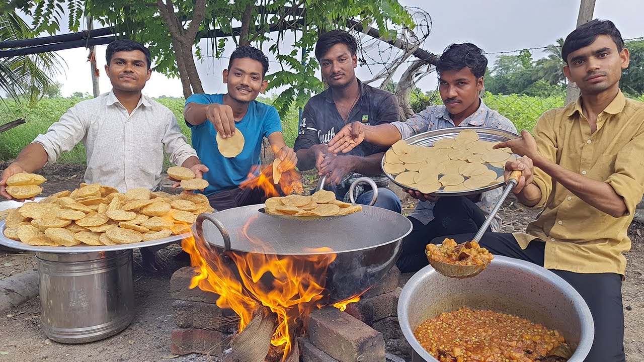 SHAAK PURI | Village Style Shaak Puri Recipe | Village Rasoi