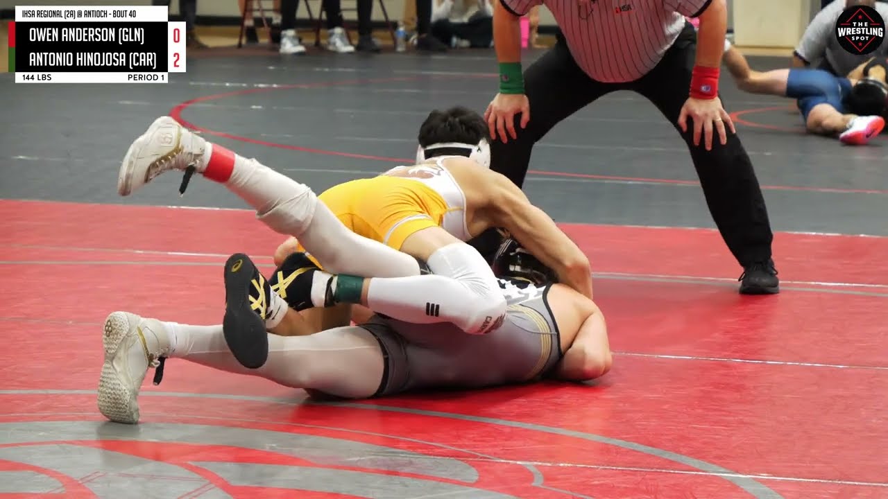 Antonio Hinojosa of Carmel Catholic [G] v. Owen Anderson of Grayslake North [R] (144)