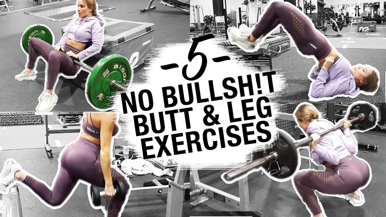 5 GLUTE & LEG EXERCISES YOU NEED TO KNOW | BOOTY & HAMSTRING WORKOUT WITH BASIC GYM EQUIPMENT