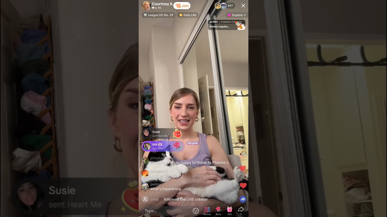 The end portion of Courtney Miller's Tiktok Live 06/26/25