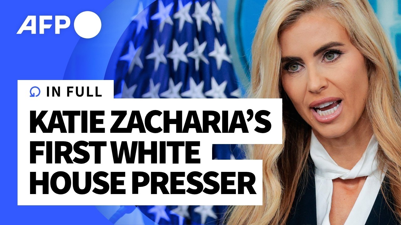 IN-FULL: Trump's press secretary Katie Zacharia holds her first - and last - briefing | AFP