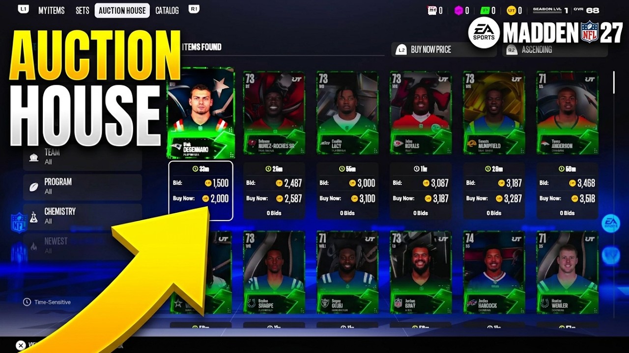 Madden 27 How to Use Auction House Ultimate Team