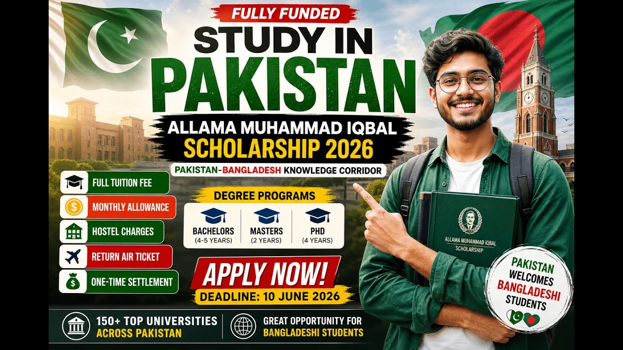 Pakistan Government Scholarship 2026 | Fully Funded Allama Muhammad Iqbal Scholarship