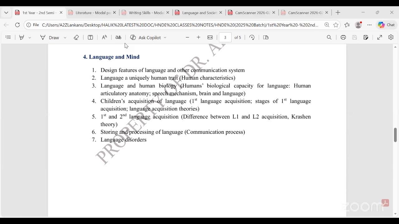 HNDE 1st year - 2nd Semester Free Introductory Session