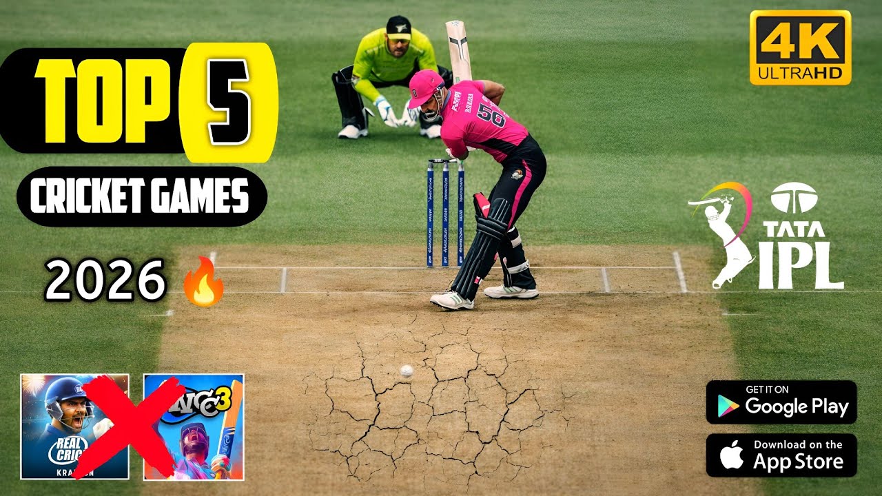Top 5 Best Cricket Games for Android & IOS | New Cricket Games 2026 Edition 🔥