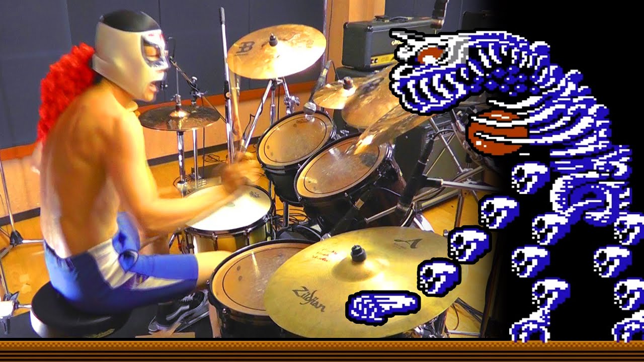 【月風魔伝】龍骨鬼戦BGMを激しく叩いてみた！【NES】Getsufumaden Last Battle Theme Drum Cover