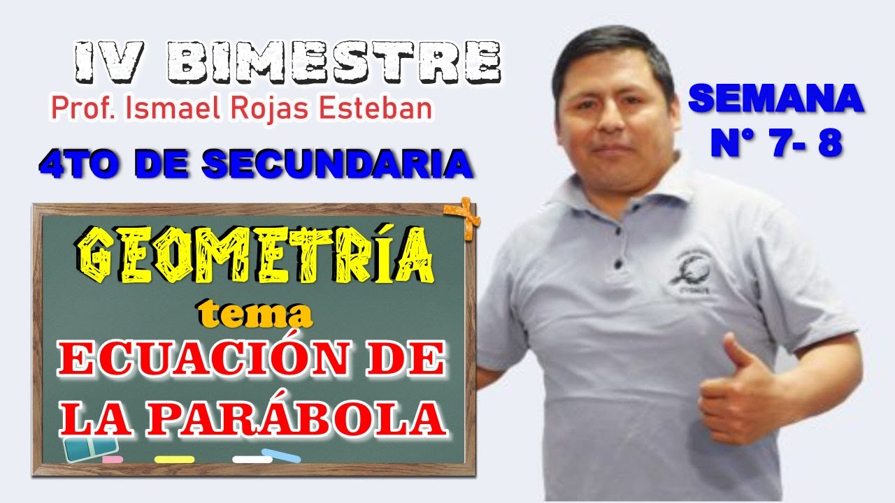 ECUACIÓN DE LA PARÁBOLA 4TO DE SECUNDARIA - PAMER