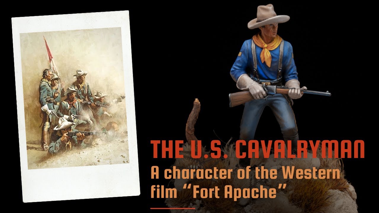 Painted Miniature of U. S. Cavalry Officer from Fort Apache movie