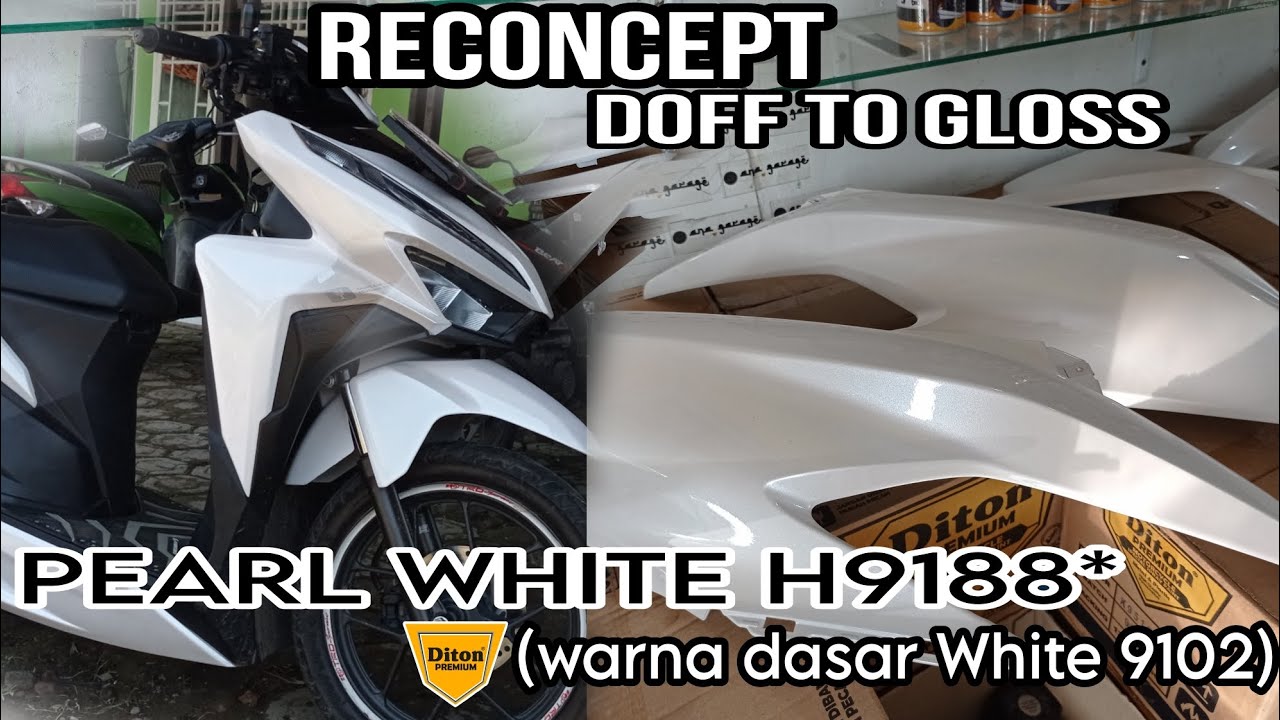 Ogah rawat doff | Mengkonsep ulang Honda vario 125 Pearl white H9188* Diton premium