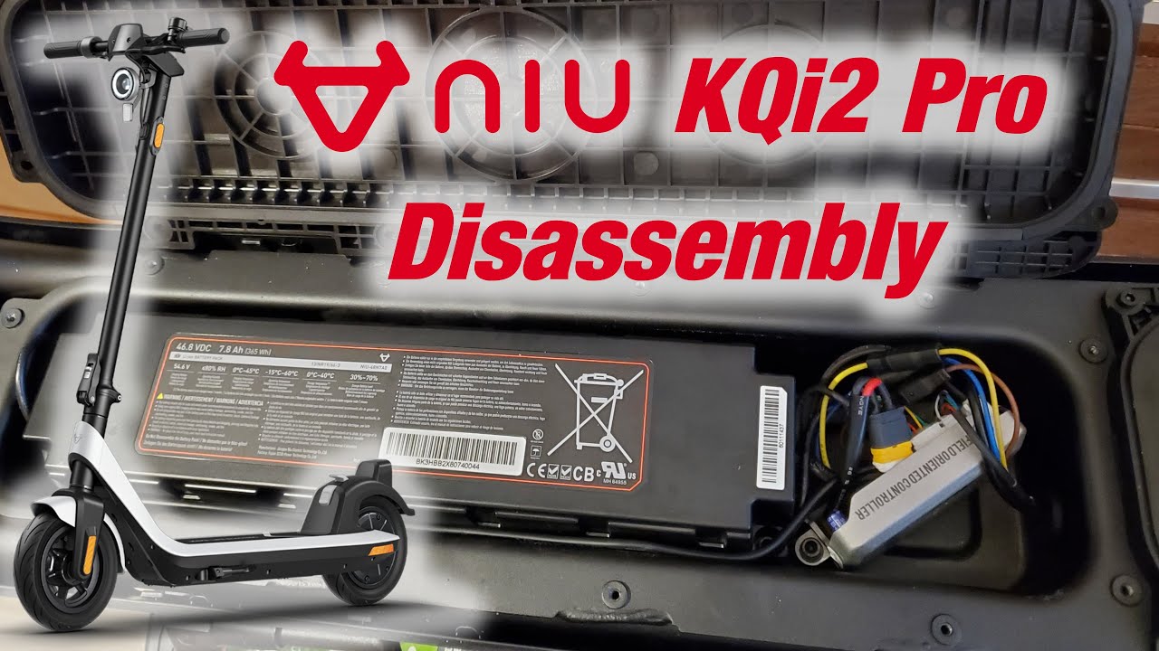 Руководство по разборке и ремонту электросамоката NIU KQi2 Pro: открытие отсека аккумулятора и ко...