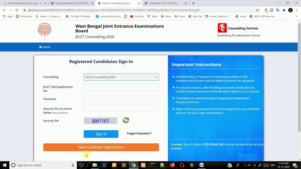 JELET 2020 Online Counselling Finally Started | Seat Matrix Published | Don't Wrong Anything |