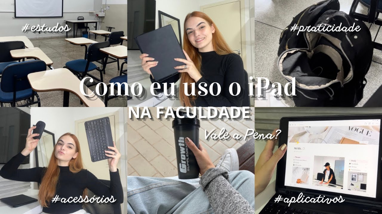 COMO EU USO O IPAD NA FACULDADE | Vale a Pena? Mostrei Tudo! 📚🤍✨