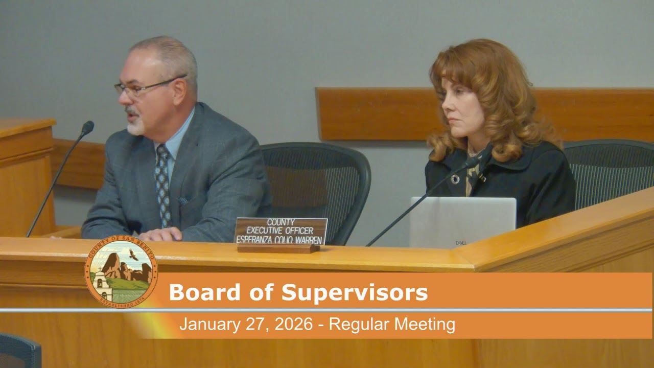 San Benito County - Board of Supervisors - Regular Meeting - January 27, 2026