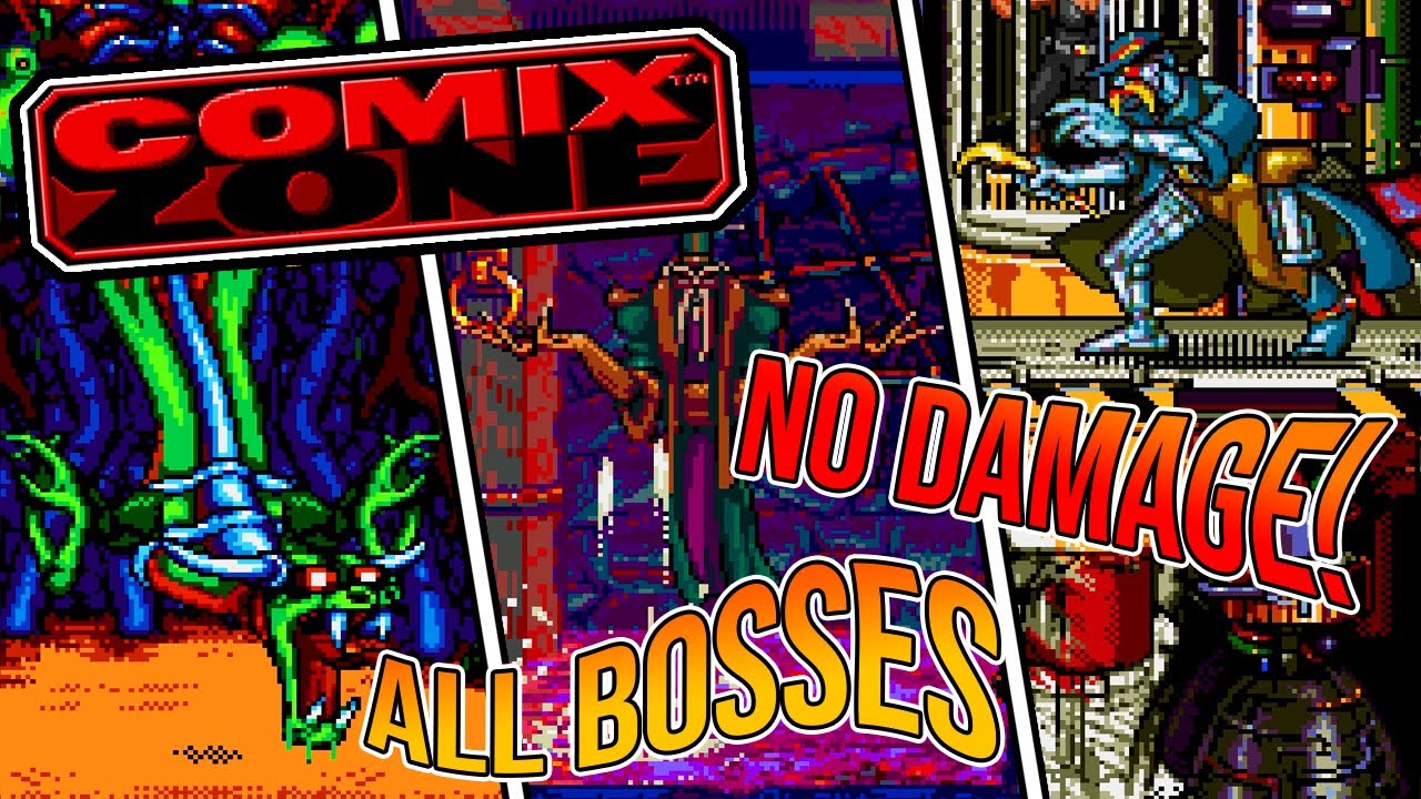Comix Zone (Sega Genesis) | All Bosses (No Damage)