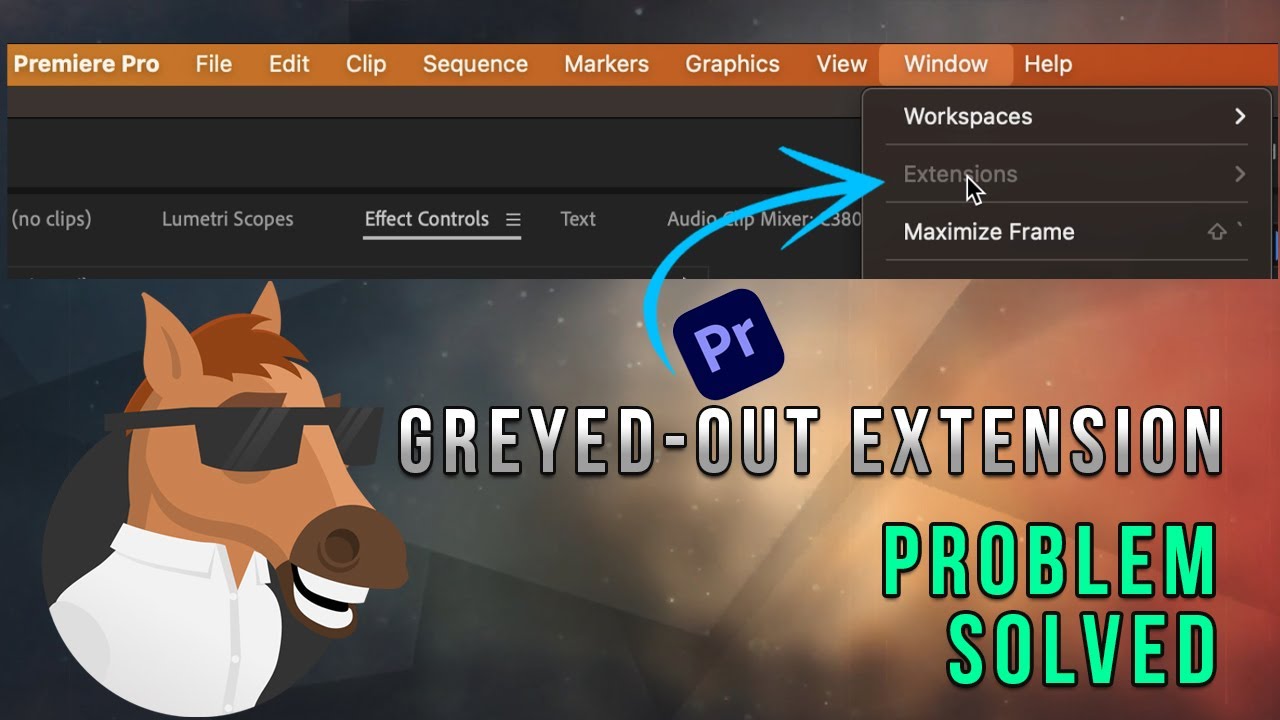FIX Your Greyed Out Premiere Pro Extension NOW