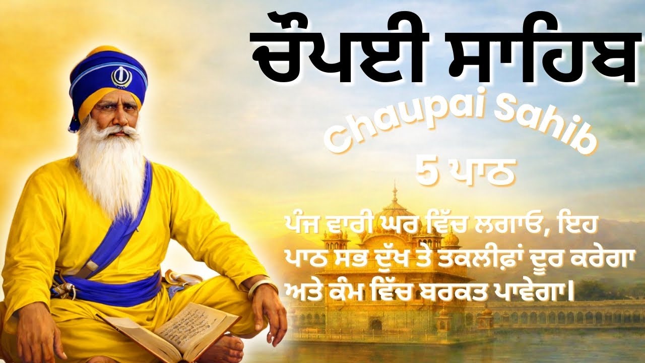 5 ਪਾਠ ਚੌਪਈ ਸਾਹਿਬ Chaupai Sahib Path | Bhai Gurbaj Singh Ji | Shabad Gurbani Path 2025 | Nitnem Path