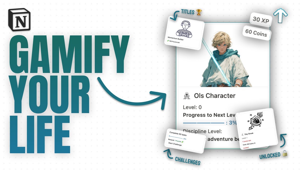 Build a Gamified Notion Template (FREE Download Included)