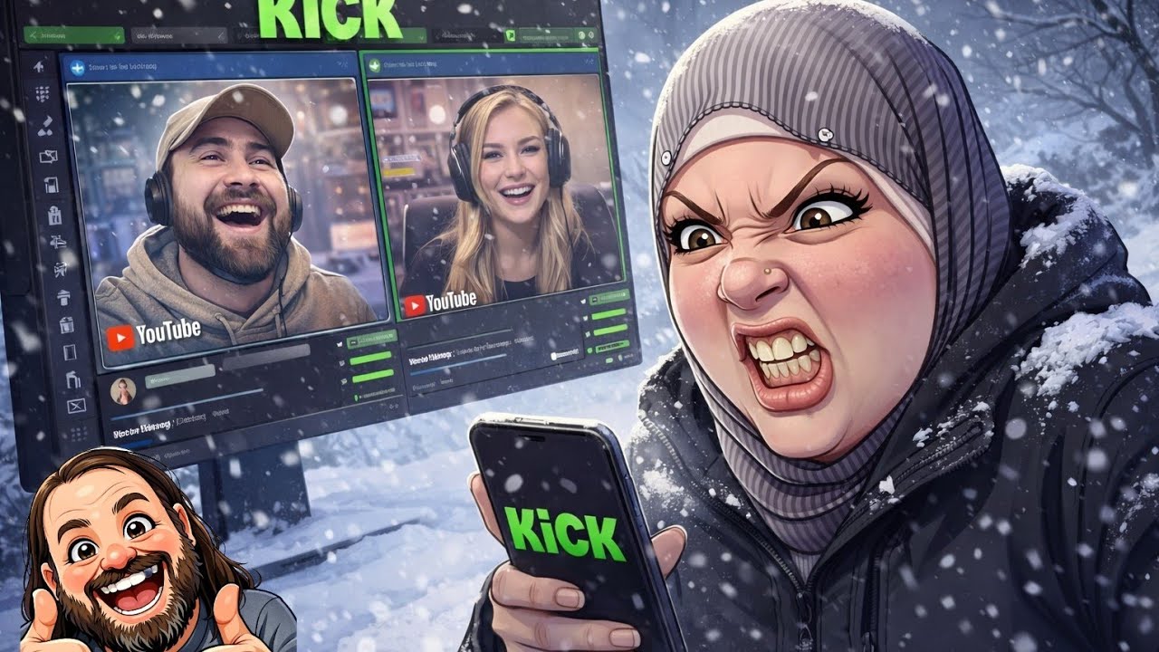 Foodie Beauty goes outside in the snow and she lives streams peetz on kick 